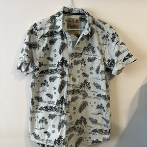 Men's Palm Print Casual Shirt